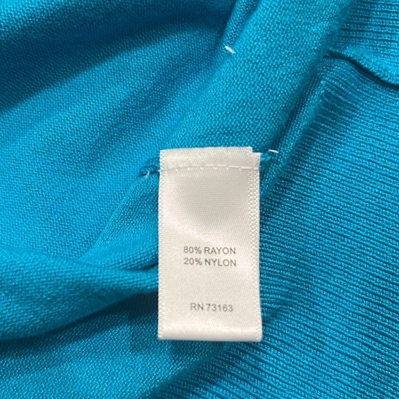 Cable & Gauge teal blue plus size women’s sleeveless sweater size 3X. - Picture 6 of 7